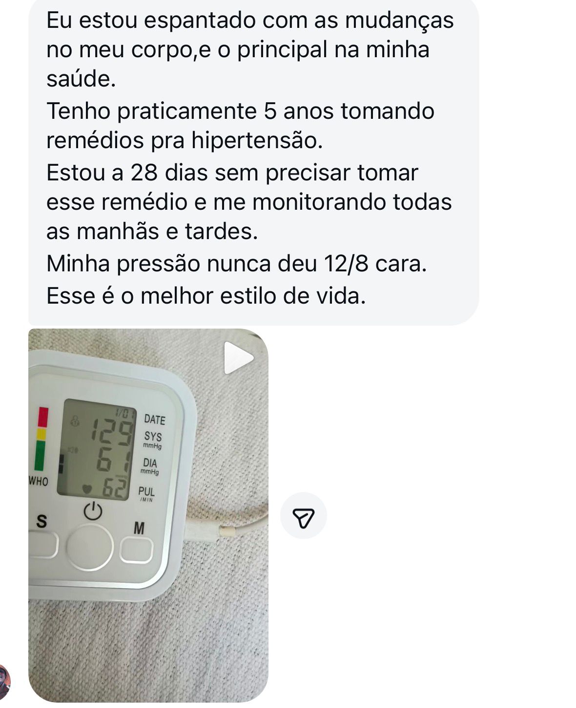 Depoimento de aluno do protocolo